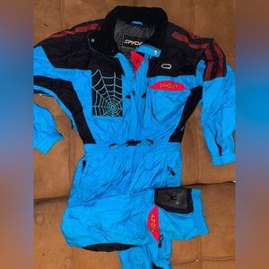 SOLD Spyder ski suit - red and blue Spider-Man colored men’s medium